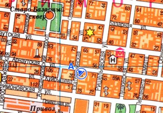 Схема рекламної площини за адресою М. Арнаутская ул. - Екатерининская ул.,87