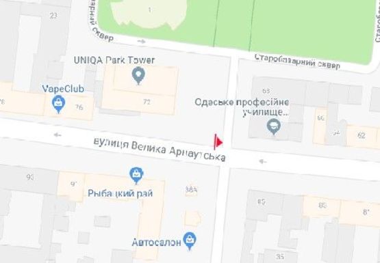 Схема рекламної площини за адресою Б. Арнаутская ул., 66 - Александровский пр.