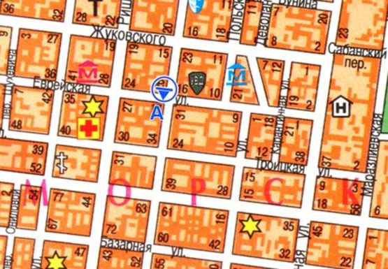 Схема рекламной плоскости по адресу Пушкинская ул.26 - Еврейская ул.