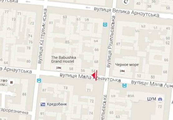 Схема рекламної площини за адресою М. Арнаутская ул., 56 - Ришельевская ул.