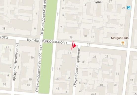 Схема рекламной плоскости по адресу Жуковского ул., 33 - Покровский пер.