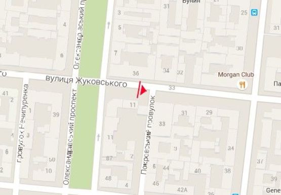 Схема рекламной плоскости по адресу Жуковского ул., 33 - Покровский пер.