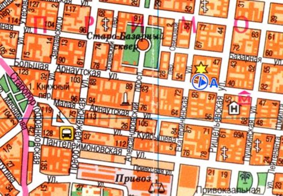 Схема рекламной плоскости по адресу Б. Арнаутская ул., 50