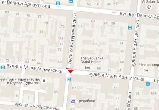 Схема рекламної площини за адресою Екатерининская ул.,85 - М. Арнаутская ул.