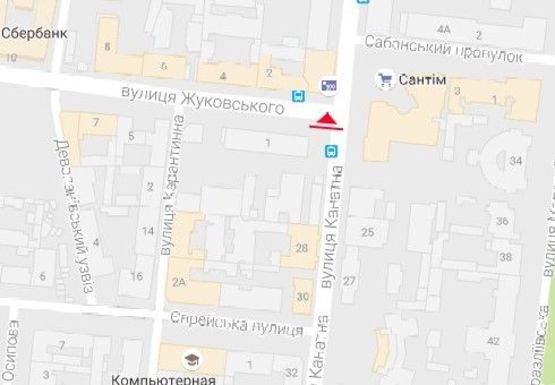 Схема рекламной плоскости по адресу Канатная ул. - Жуковского ул.