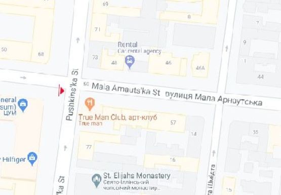 Схема рекламной плоскости по адресу М. Арнаутская ул. - Пушкинская ул., 72 "ЦУМ"