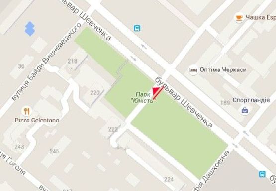 Схема рекламной плоскости по адресу Шевченко б-р., 222