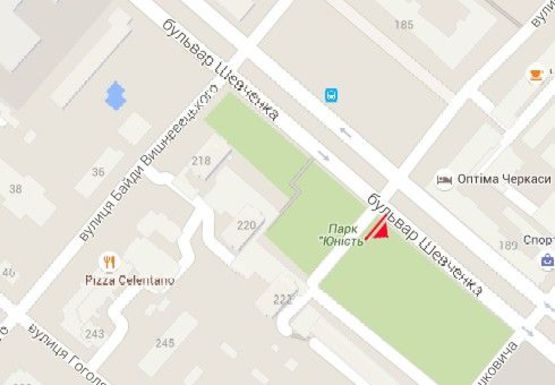 Схема рекламной плоскости по адресу Шевченко б-р., 222