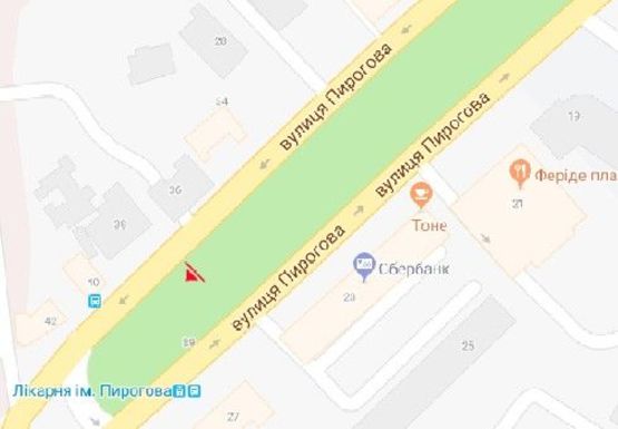 Схема рекламной плоскости по адресу Пирогова ул. [№12] (сквер)