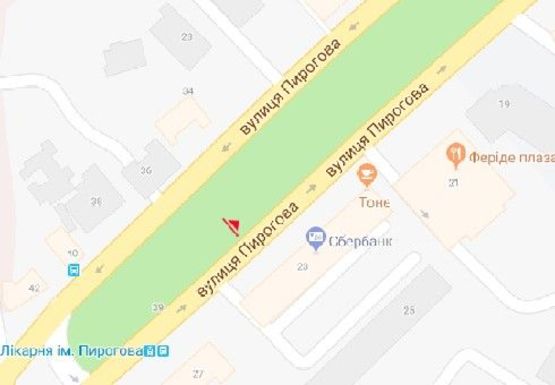 Схема рекламной плоскости по адресу Пирогова ул. [№20] (сквер)