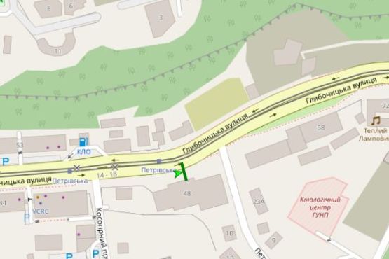 Схема рекламної площини за адресою Глибочицька вул., 48-56
