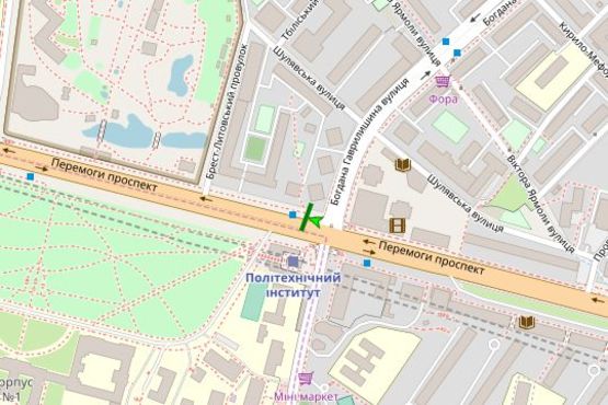 Схема рекламной плоскости по адресу Перемоги просп., , 28-А