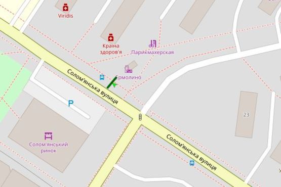 Схема рекламной плоскости по адресу Солом`янська вул., 21