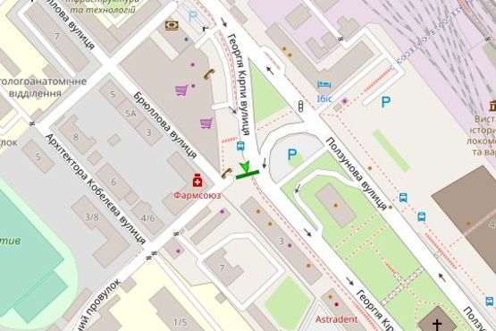 Схема рекламної площини за адресою Георгія Кирпи вул., 3 ((Ж\Д Вокзал - Південний))