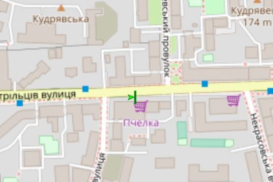 Схема рекламної площини за адресою Січових стрільців вул., 49