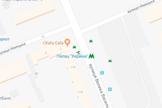 Схема рекламної площини за адресою Велика Васильківська вул., 116