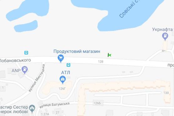 Схема рекламной плоскости по адресу Лобановського Валерія просп. (Червонозоряний просп.), №2 від АЗС (№2 від АЗС в направл. Севастопольської пл.)