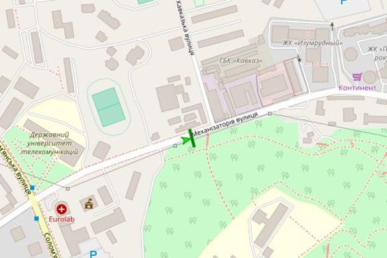 Схема рекламної площини за адресою Генерала Шаповала вул., напроти буд. 22/14