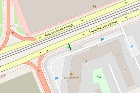 Схема рекламной плоскости по адресу Борщагівська вул., 145