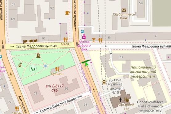 Схема рекламної площини за адресою Велика Васильківська вул., 73