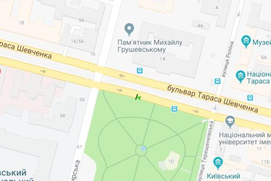 Схема рекламної площини за адресою Шевченка Тараса бульв., 14 №1