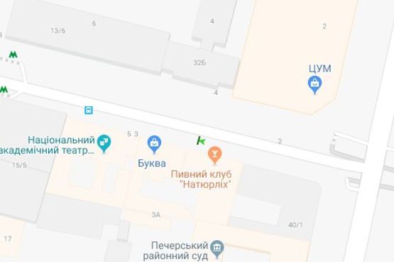 Схема рекламной плоскости по адресу Богдана Хмельницького вул., 3