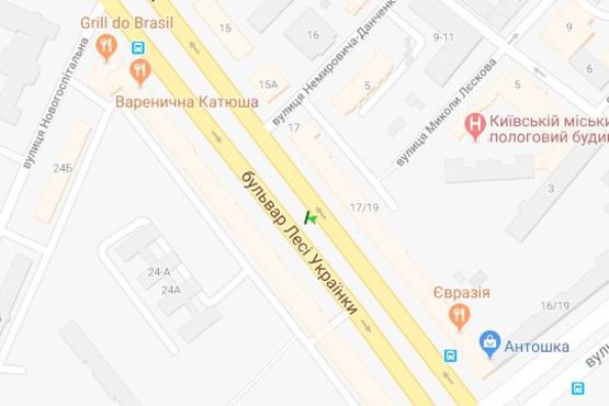 Схема рекламной плоскости по адресу Лесі Українки бульв., 24 №2 (розподільник)