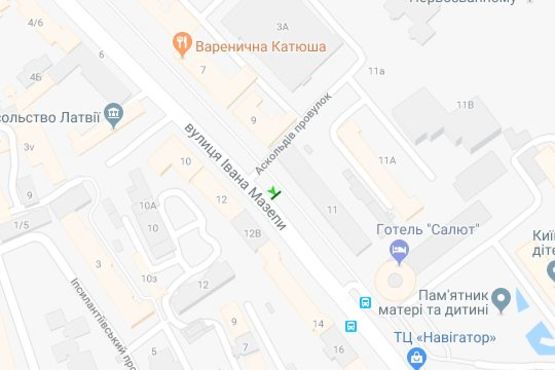 Схема рекламної площини за адресою Івана Мазепи вул., 11 №2