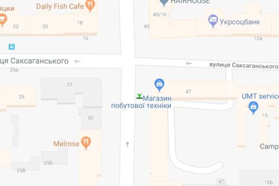 Схема рекламной плоскости по адресу Велика Васильківська вул., 45/17