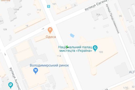 Схема рекламной плоскости по адресу Велика Васильківська вул., 103