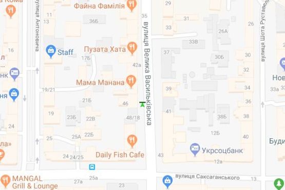 Схема рекламной плоскости по адресу Велика Васильківська вул., 46