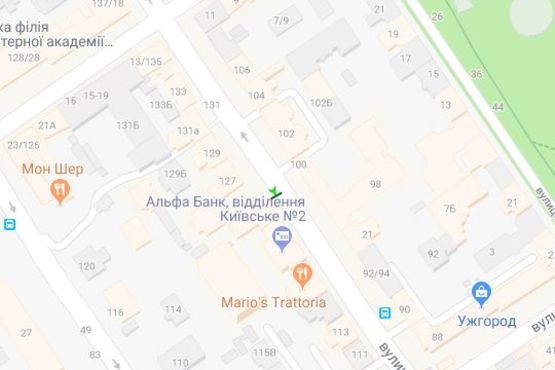 Схема рекламної площини за адресою Саксаганського вул., 123