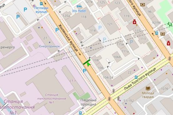 Схема рекламной плоскости по адресу Жилянська вул., 108