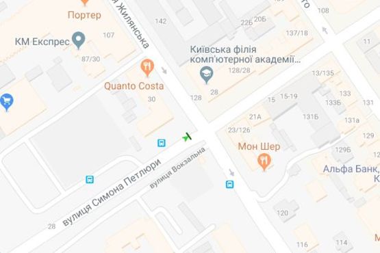 Схема рекламної площини за адресою Симона Петлюри вул., 30