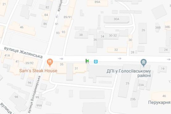 Схема рекламной плоскости по адресу Жилянська вул., 31