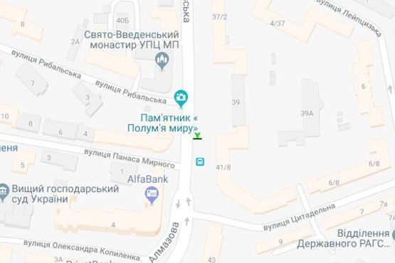 Схема рекламної площини за адресою Московська вул., 41/8