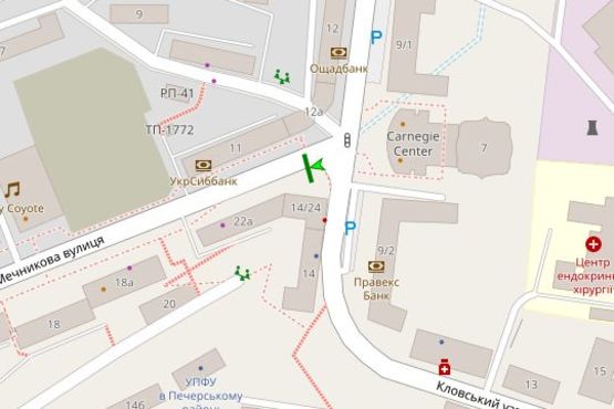 Схема рекламной плоскости по адресу Мечникова вул., 24/14