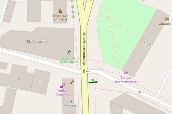 Схема рекламной плоскости по адресу Московська вул., 37/2