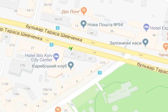 Схема рекламной плоскости по адресу Шевченка Тараса бульв., 23