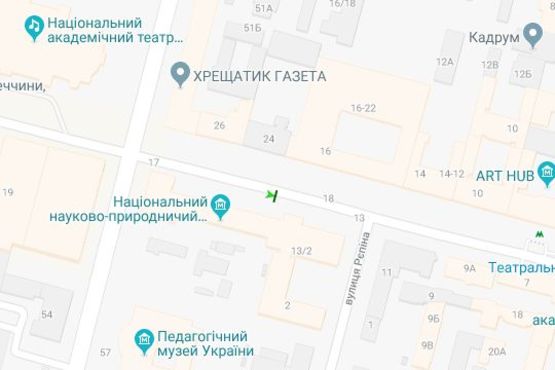 Схема рекламної площини за адресою Богдана Хмельницького вул., 15/2