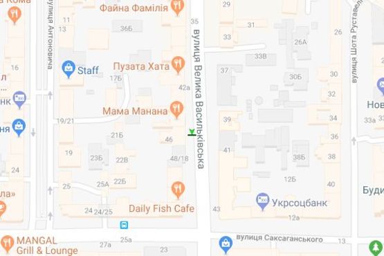 Схема рекламной плоскости по адресу Велика Васильківська вул., 46