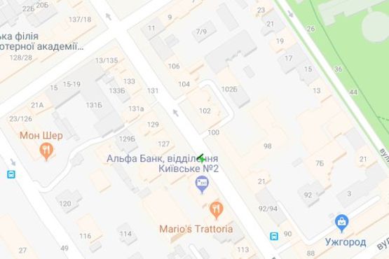 Схема рекламної площини за адресою Саксаганського вул., 123