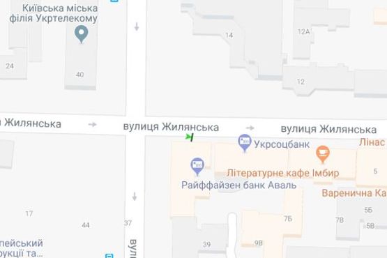 Схема рекламної площини за адресою Жилянська вул., . 13/37