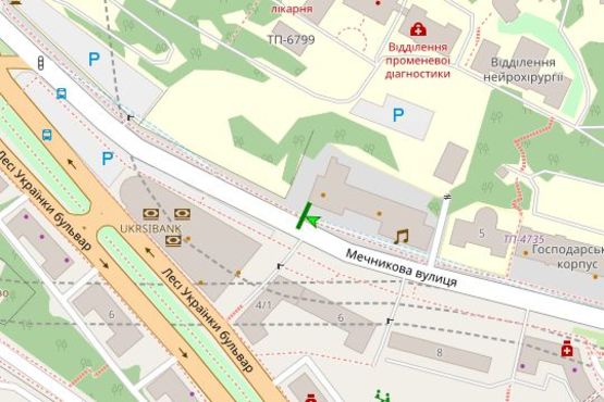 Схема рекламної площини за адресою Мечникова вул., 3