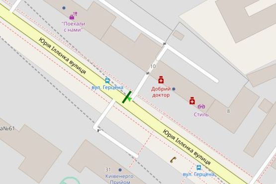 Схема рекламної площини за адресою Мельникова вул., 10