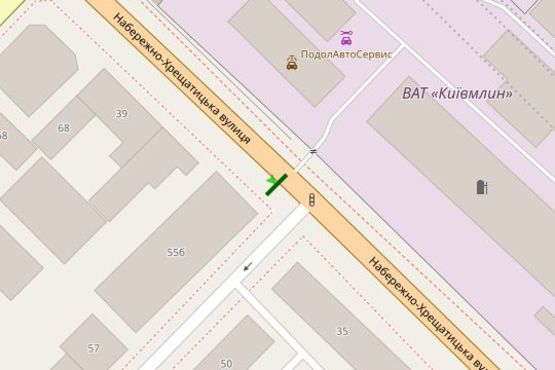 Схема рекламної площини за адресою Набережно-Хрещатицька вул., 37