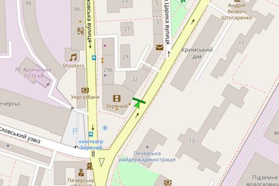 Схема рекламної площини за адресою Михайла Омеляновича-Павленка вул., 31/33