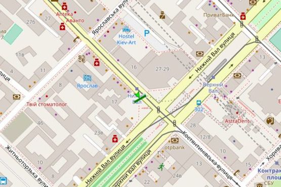 Схема рекламной плоскости по адресу Костянтинівська вул., 19