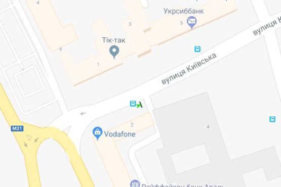 Схема рекламной плоскости по адресу Київська вул., 2