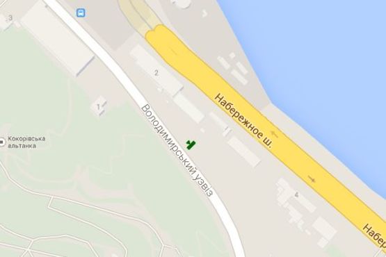 Схема рекламной плоскости по адресу Володимирський узвіз,  №31 - на опорі 3м - №15